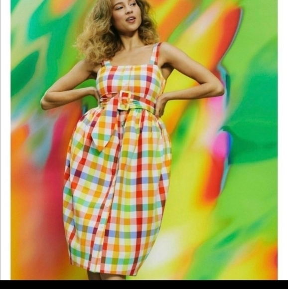 Christopher John Rogers  for Target Plaid Wide Strap Dress - Picture 1 of 16